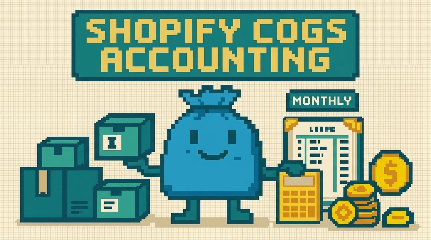 Illustration showing shopify cogs accounting concepts — Shopify COGS Accounting The Practitioner's Guide by Ottit