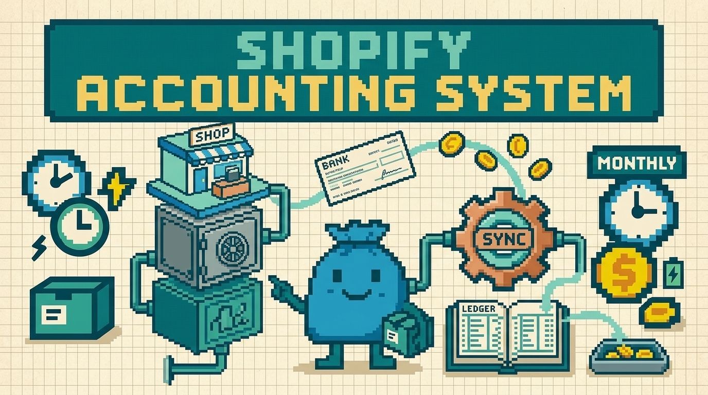 Illustration showing shopify accounting system concepts — Shopify Accounting System The Stack Architecture Guide by Ottit