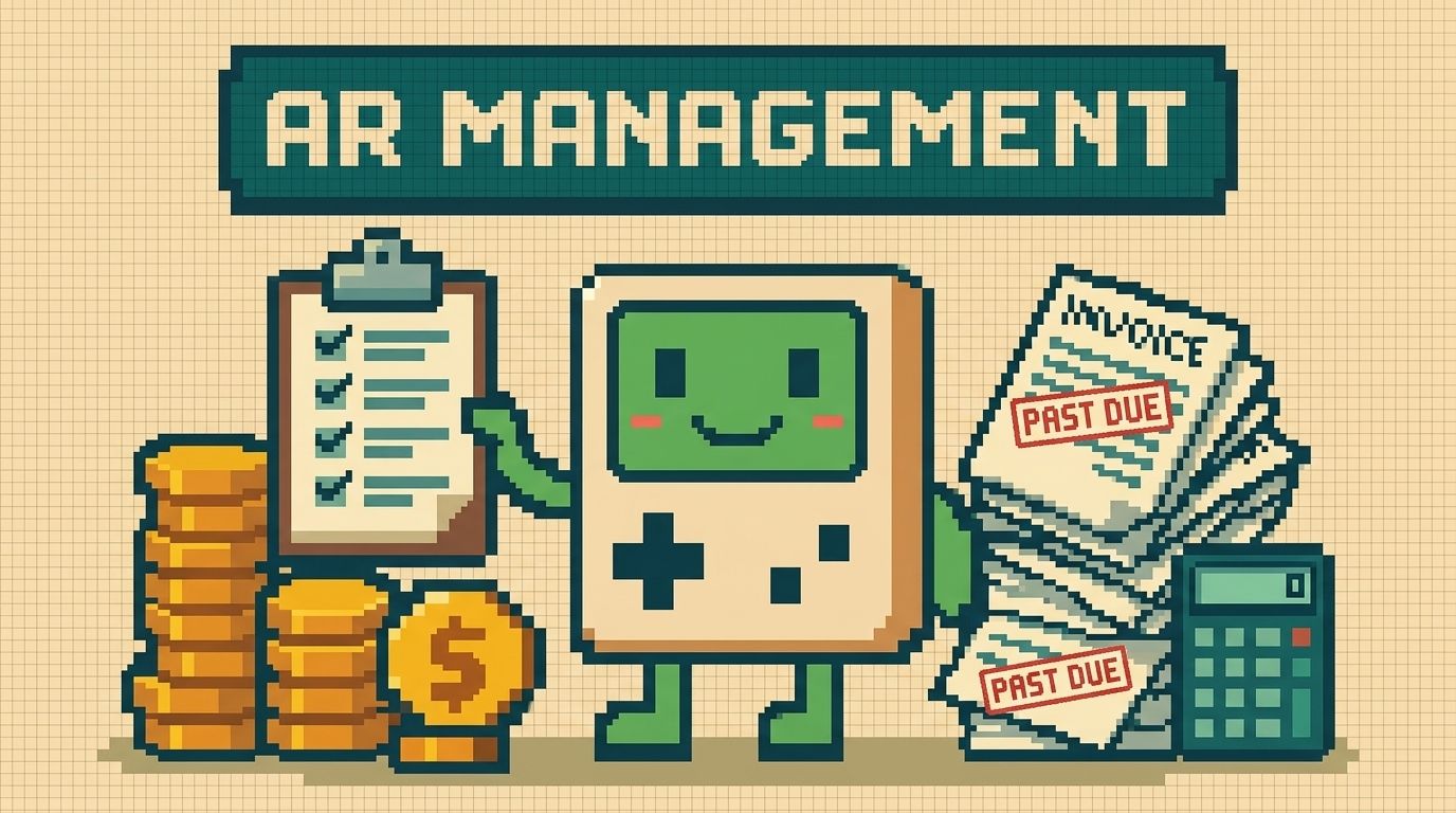 Illustration showing accounts receivable management services concepts — Accounts Receivable Management Services Shopify Playbook by Ottit