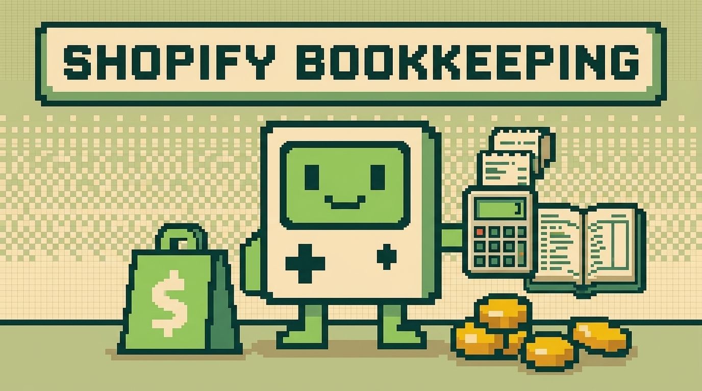 Illustration showing bookkeeping for small business concepts — Bookkeeping for Small Business The Shopify Playbook by Ottit