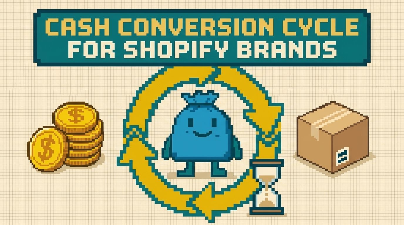 Illustration showing cash conversion cycle concepts — Cash Conversion Cycle The Shopify Operator's Playbook by Ottit