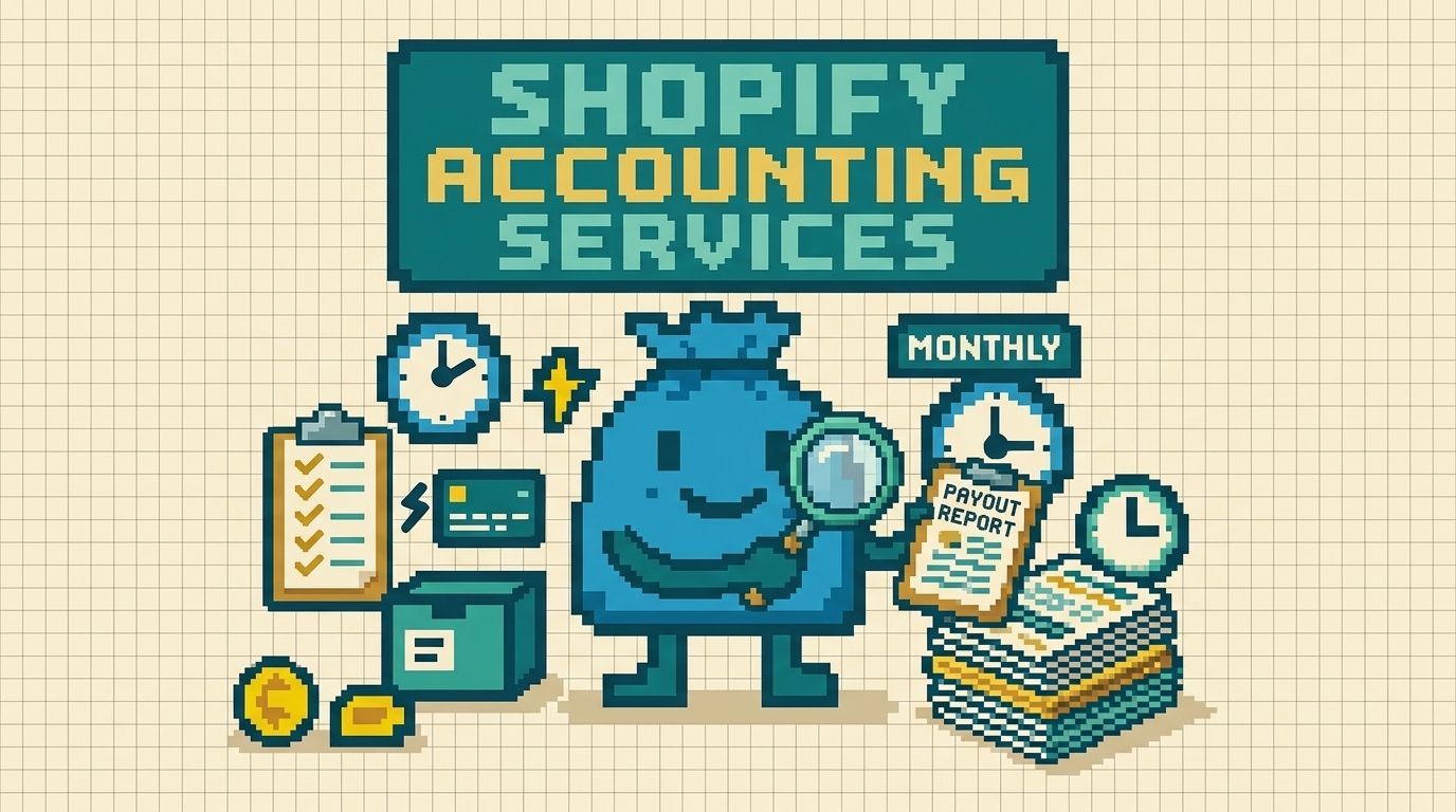 Illustration showing shopify accounting services concepts — Shopify Accounting Services A Buyer's Scoping Guide by Ottit