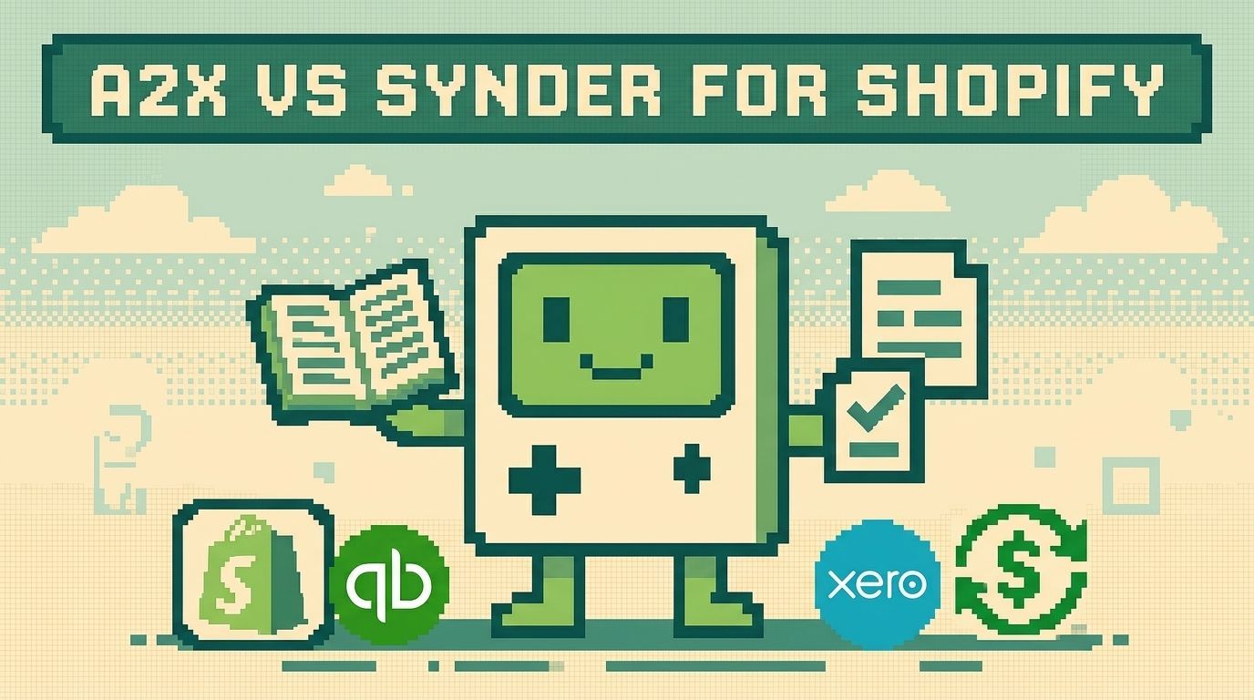 Illustration showing a2x vs synder for shopify concepts — A2X vs Synder for Shopify Which Wins in 2026 by Ottit