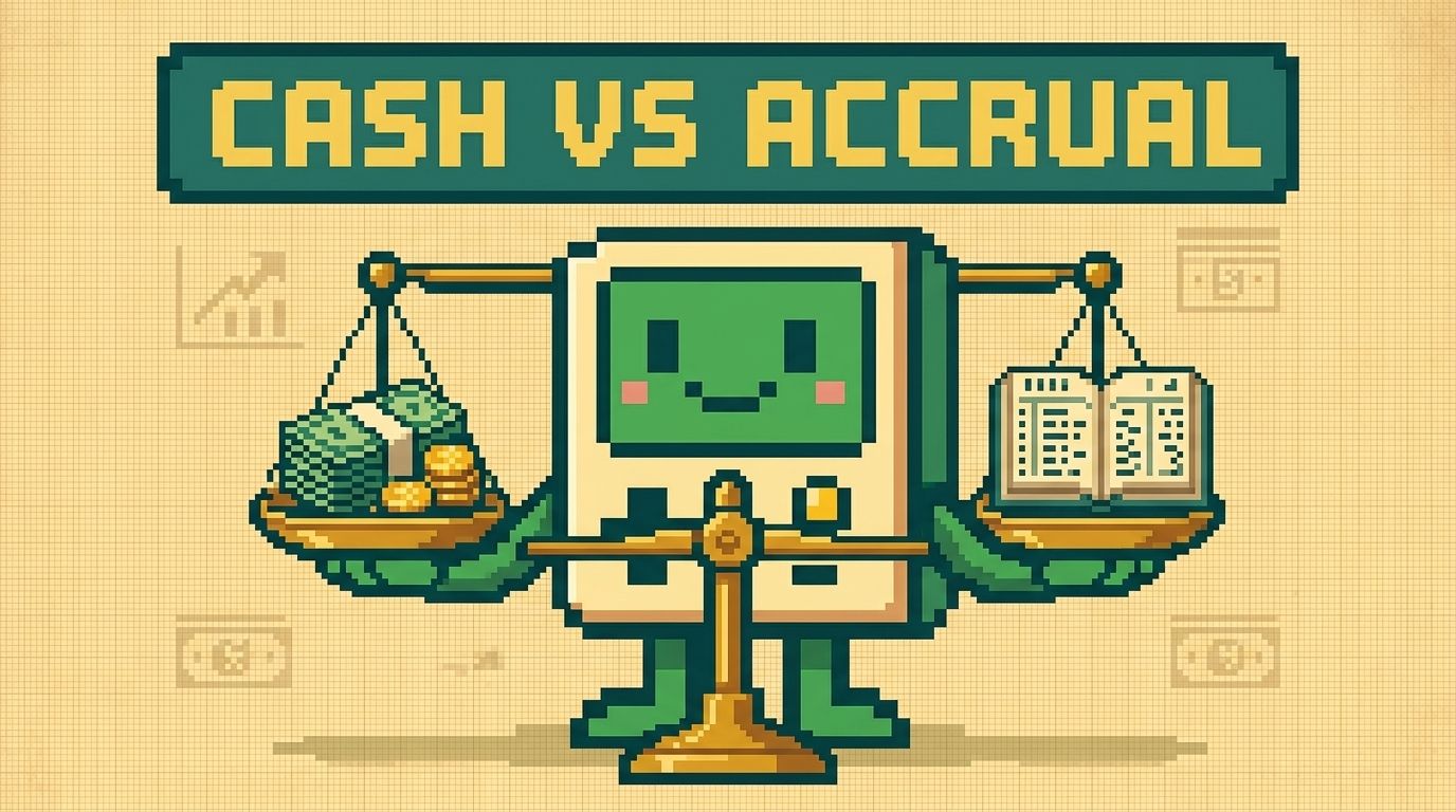 Illustration showing cash vs accrual accounting concepts — Cash vs Accrual Accounting The Shopify Reality by Ottit