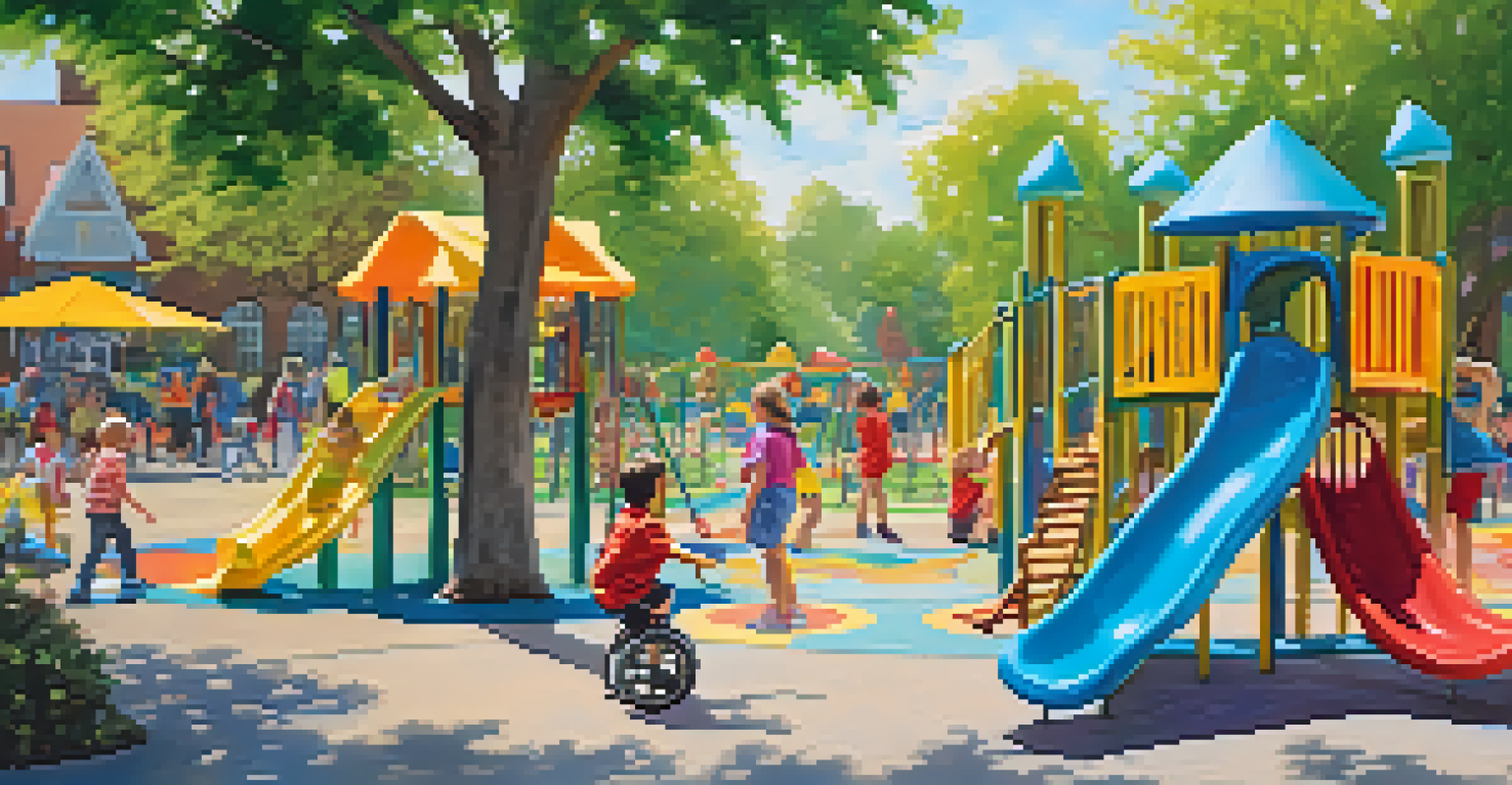 A joyful child playing outside with friends after receiving gene therapy, surrounded by greenery and a playground.