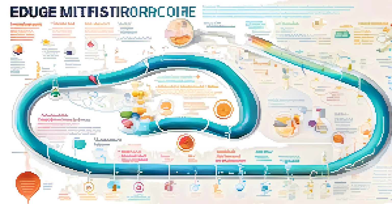 An infographic illustrating the pharmacokinetic journey of a drug through the body, with color-coded phases and icons.
