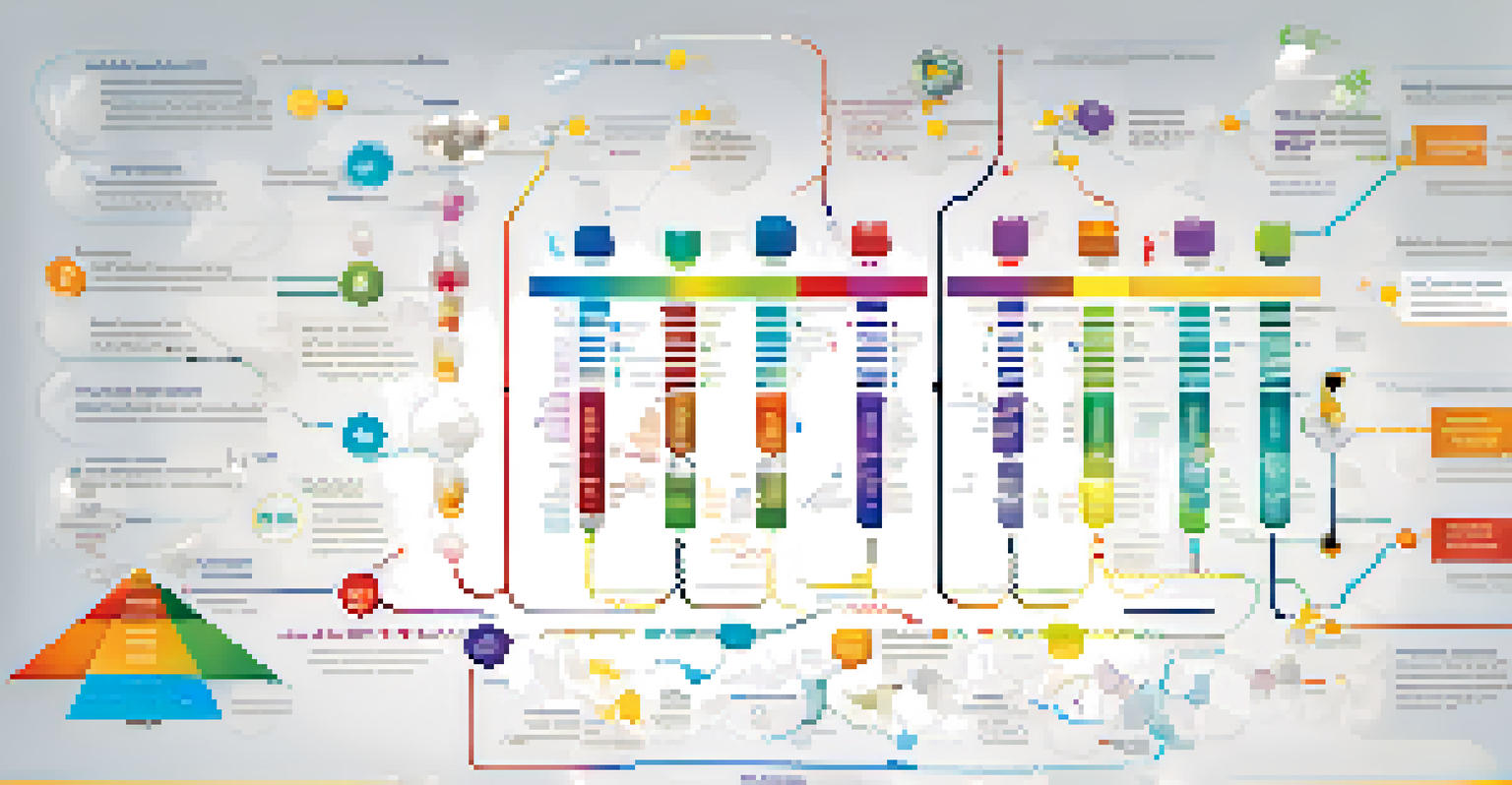 An infographic showing the future of personalized medicine with icons for DNA analysis and tailored therapies on a clean background.
