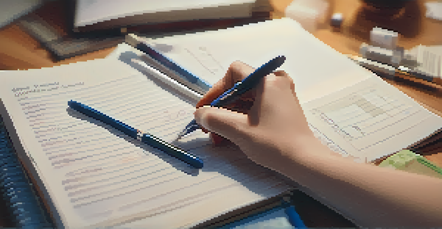 A close-up of hands holding a genetic testing kit, with notes and a pen ready for genetic counseling.