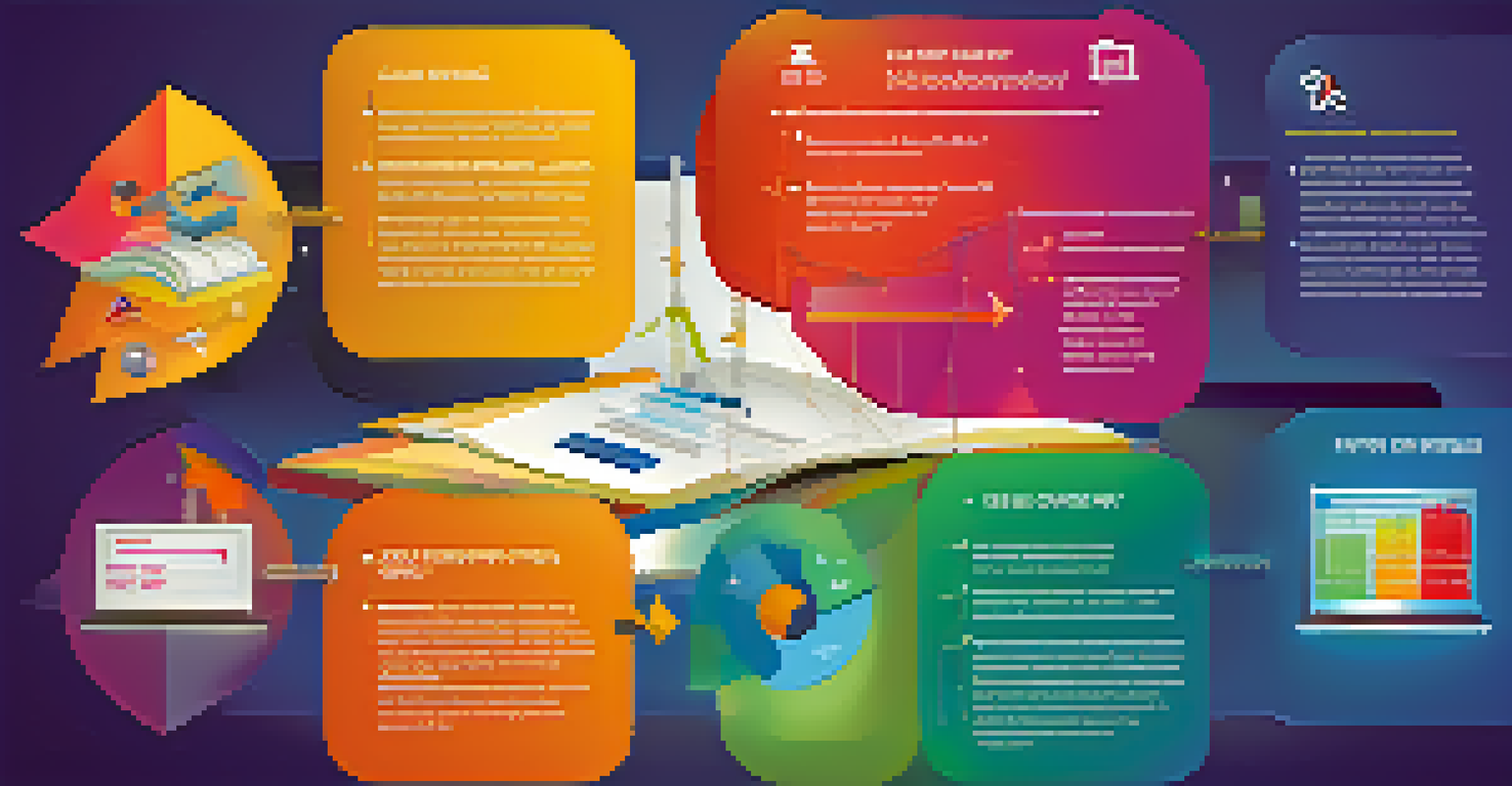 An infographic illustrating the process of a case-control study with icons, data flow, and statistics in vibrant colors.