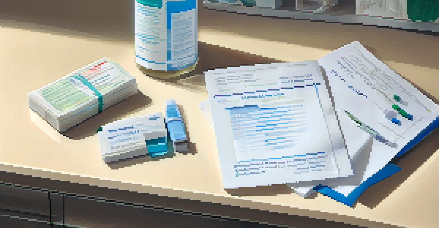 Close-up of an open genetic testing kit with vials and pamphlets on a modern countertop, alongside a notepad with health notes.