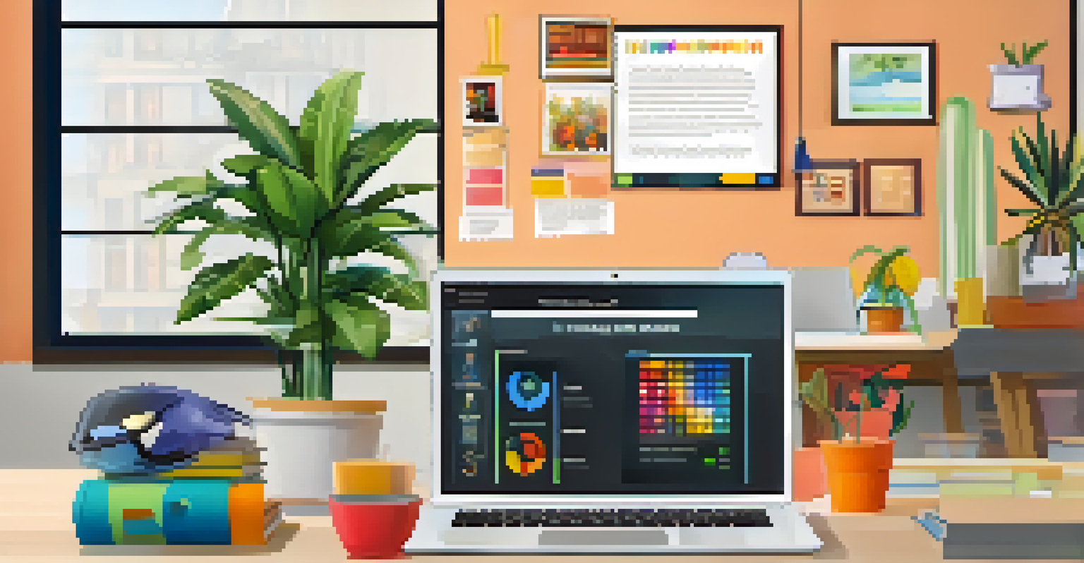 A laptop screen displaying an interactive safety training quiz in a cozy office setting.
