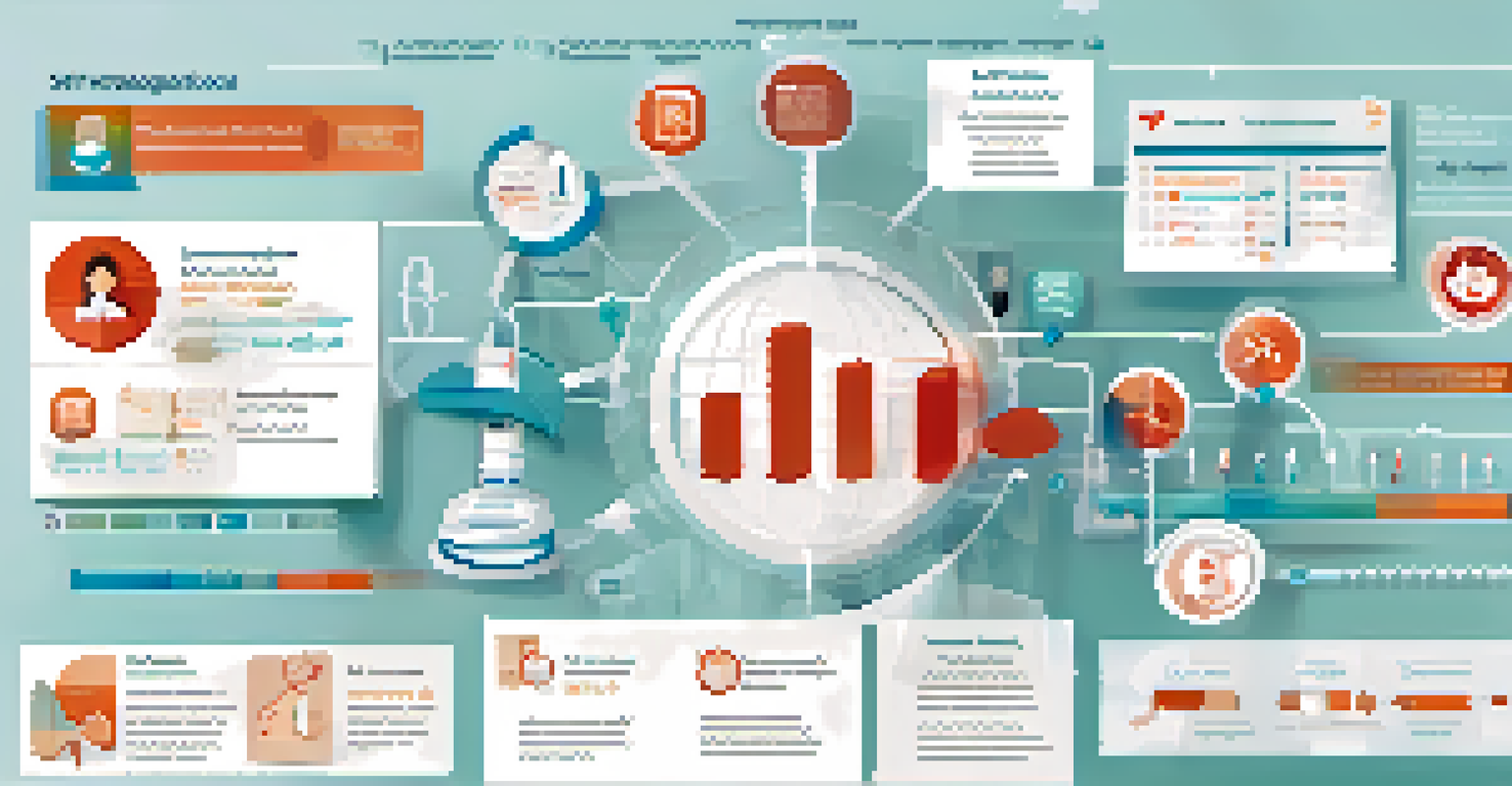 An infographic illustrating the benefits of voice recognition technology in healthcare with icons for efficiency, accuracy, and patient safety.