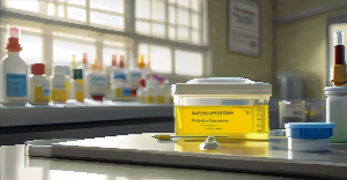 A medical professional preparing a yellow fever vaccine in a clean environment, with syringes and a vaccine bottle on a sterile table.