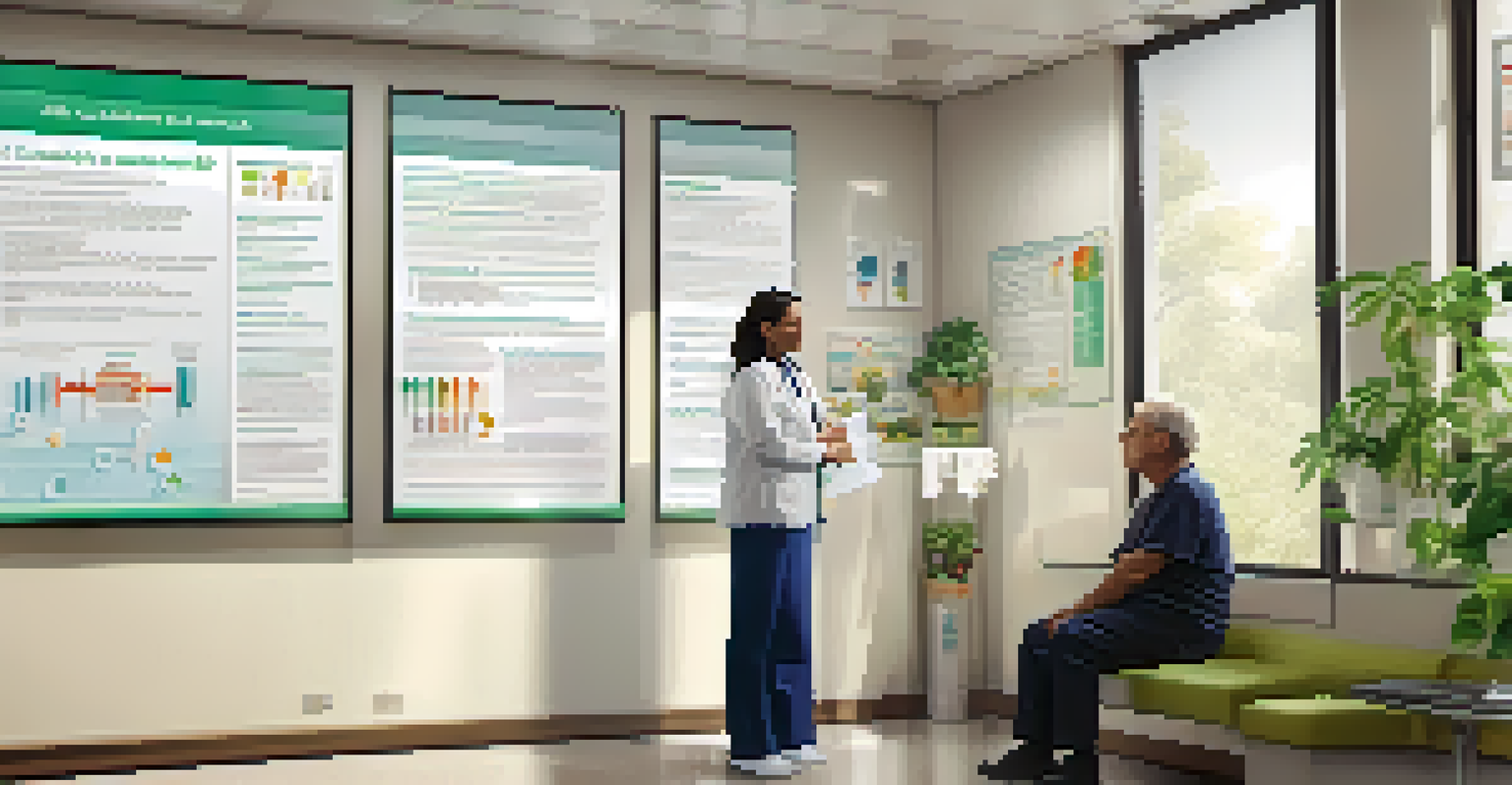 A healthcare provider discussing vaccination options with a patient in a modern clinic, showing a chart of recommended vaccines.