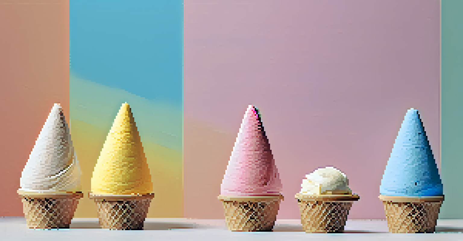 An infographic showing different health insurance plans represented by colorful ice cream cones labeled with various plan types.