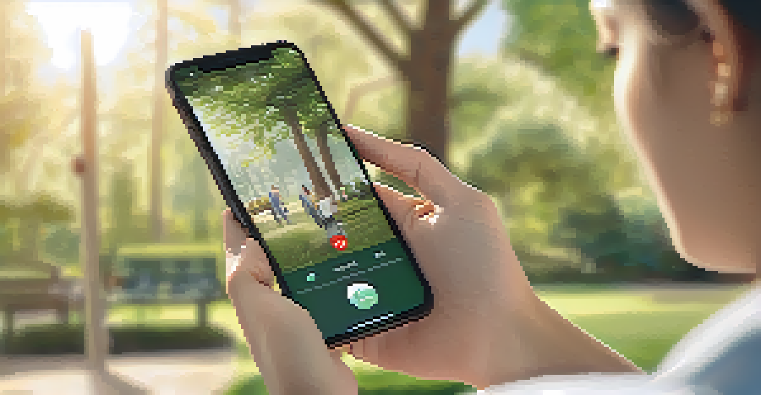 A patient using a telehealth app on their smartphone in a park, with a healthcare provider visible on the screen.