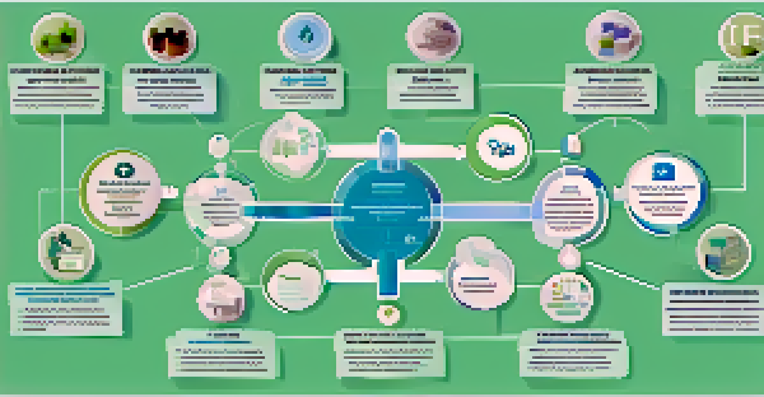 An infographic displaying key concepts of pharmaceutical economics with icons representing various healthcare stakeholders.