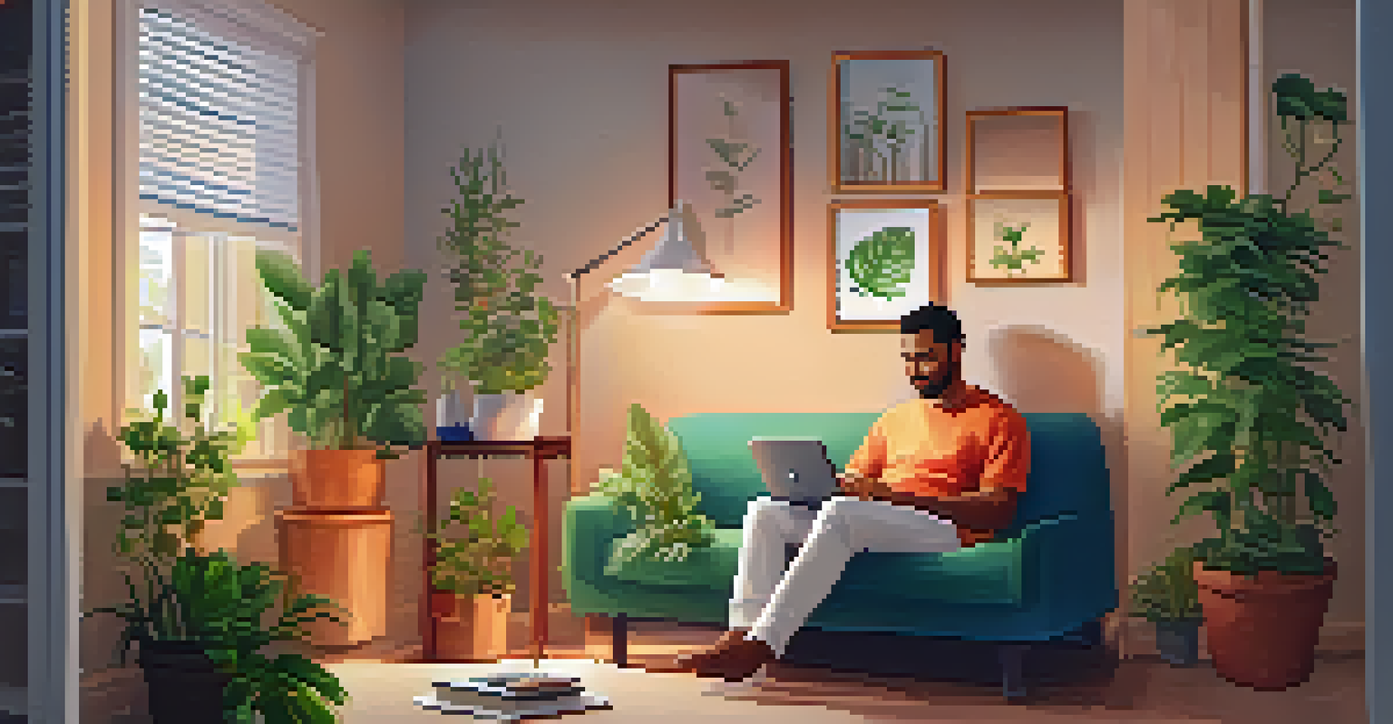 A patient engaged in a telehealth session on a tablet in a cozy home environment, highlighting the use of technology in healthcare.