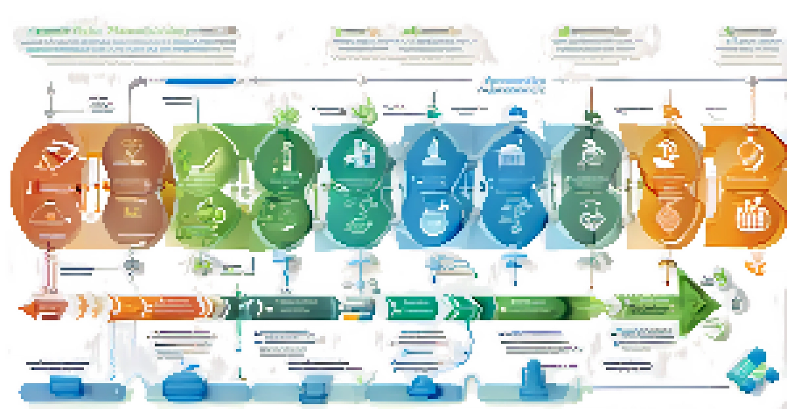 An illustration showing pharmacokinetics and pharmacodynamics concepts with arrows and icons.