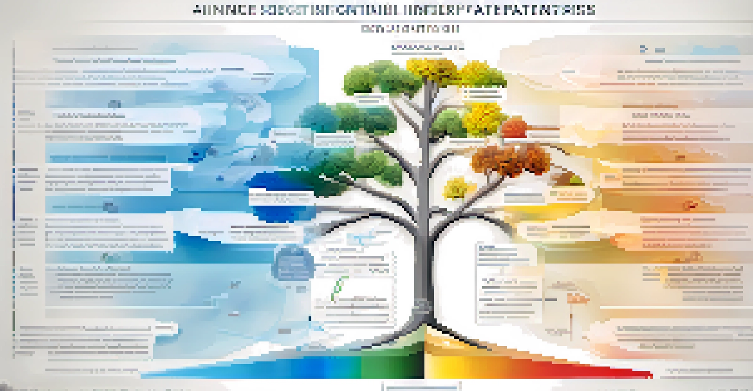 An infographic displaying a colorful tree diagram that outlines various genetic risks and conditions, set against a light background for clarity.