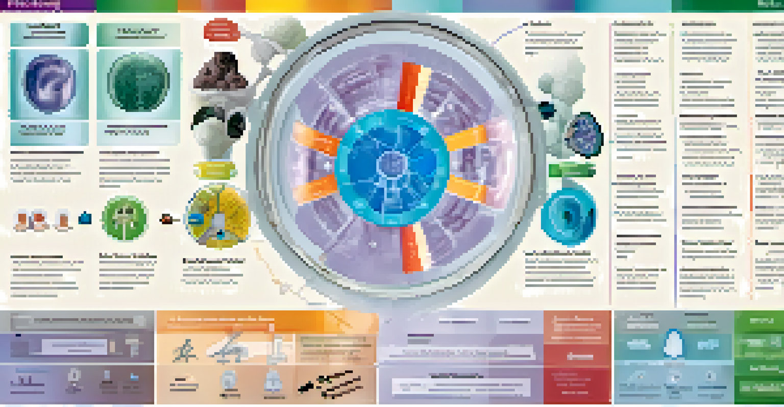 An informative infographic displaying different imaging techniques used in oncology with color-coded sections.