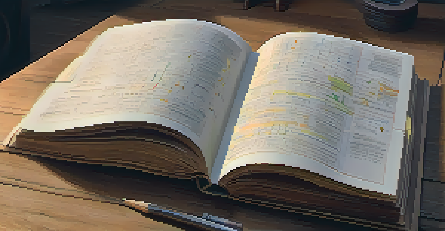 An open book with handwritten notes on biostatistics on a wooden table, illuminated by natural light.
