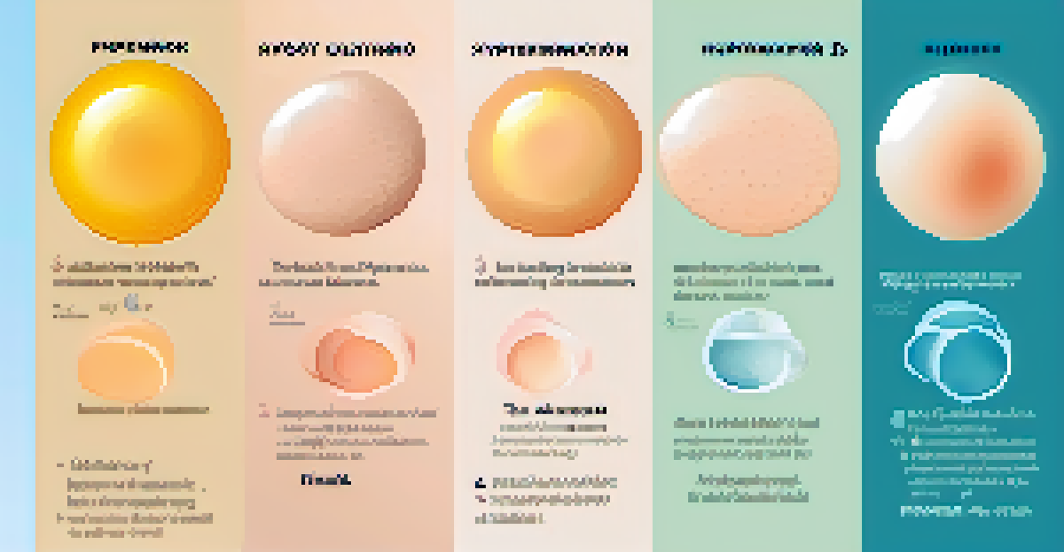 An infographic illustrating the three types of hyperpigmentation with icons and descriptions.