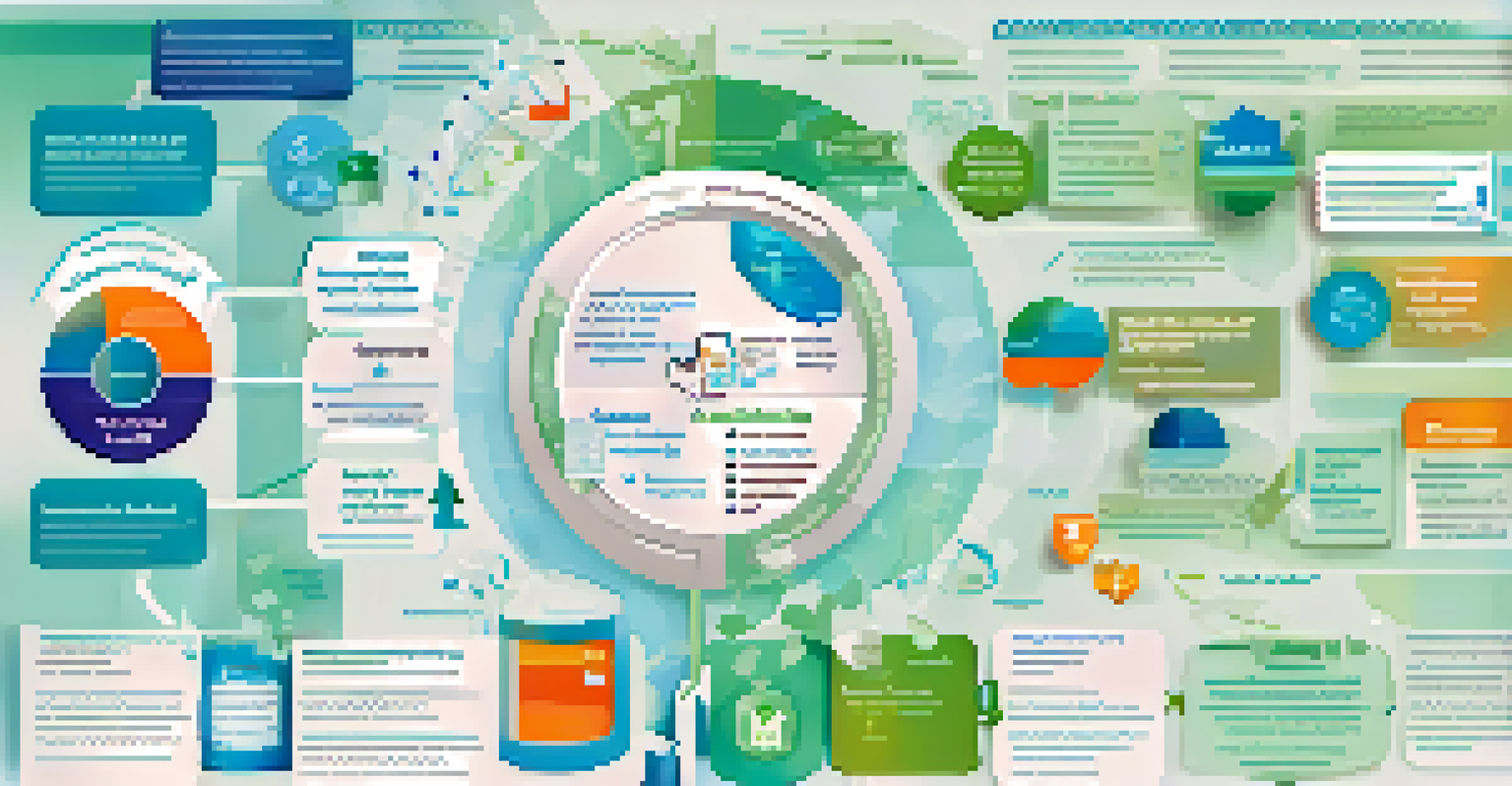 An infographic displaying elements of Patient-Centered Outcomes Research with calming colors and icons.