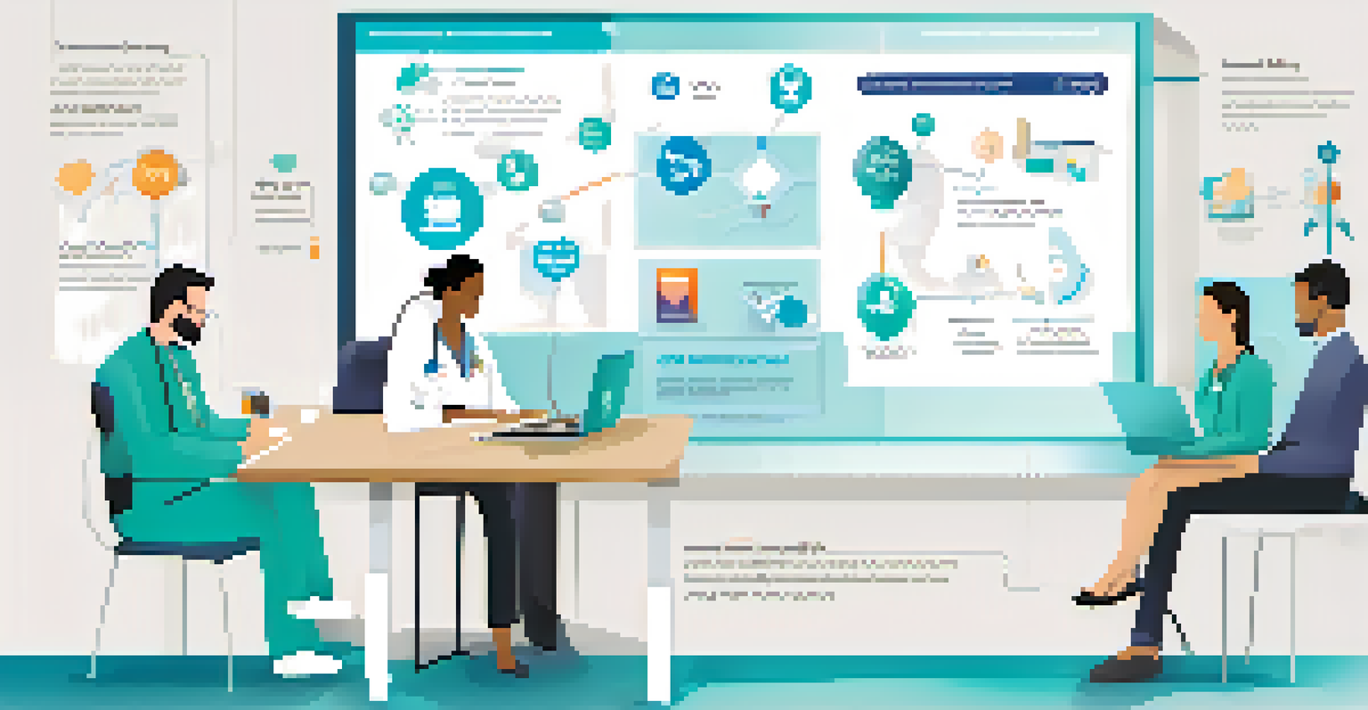 An infographic displaying the benefits of telemedicine, with icons for video calls, remote monitoring, and patient empowerment on a light background.