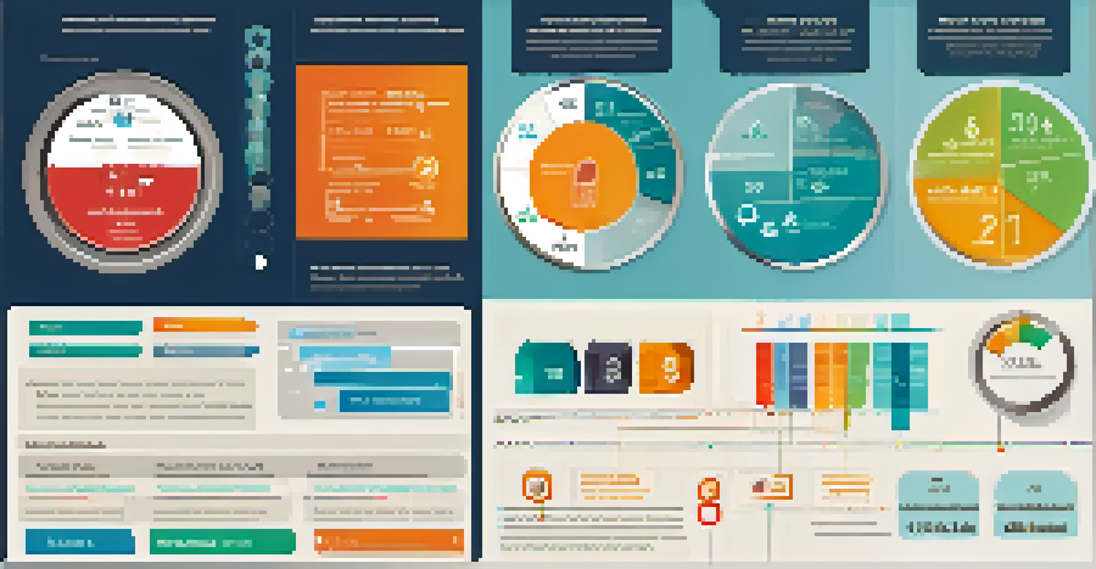 An infographic illustrating key measures of descriptive statistics in healthcare, featuring mean, median, and mode with icons and a soft color palette.