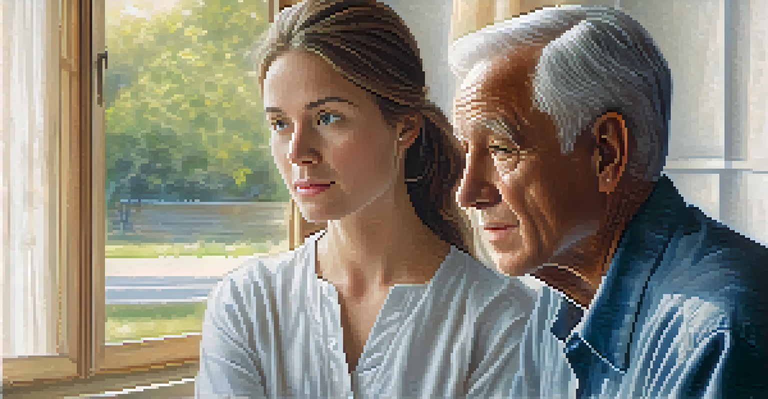 A close-up of a spiritual care provider and a patient engaged in a compassionate conversation.