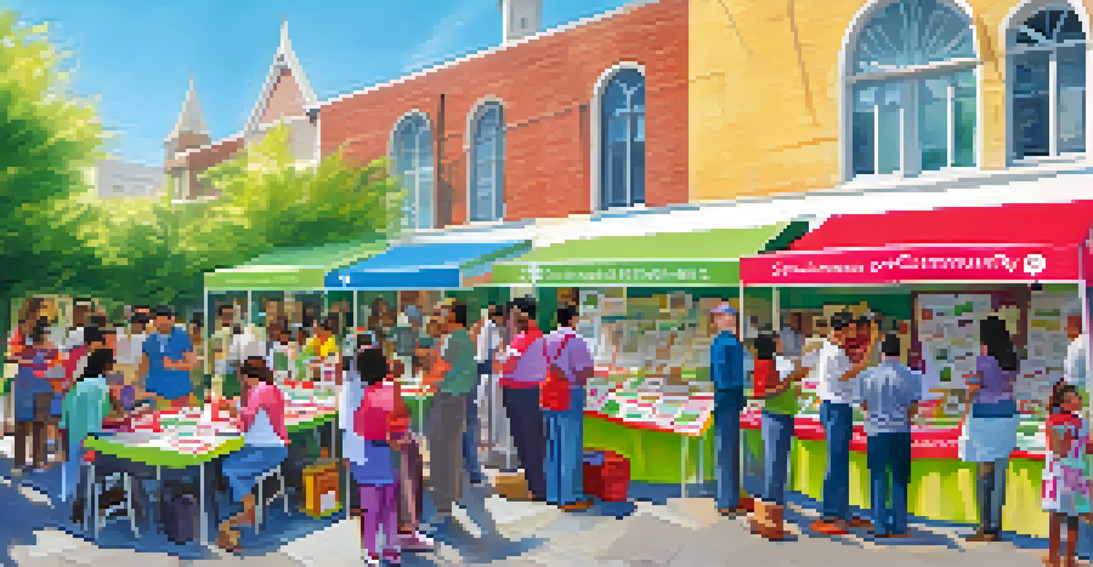 A community event featuring a booth promoting organ donation with diverse individuals engaging with volunteers.