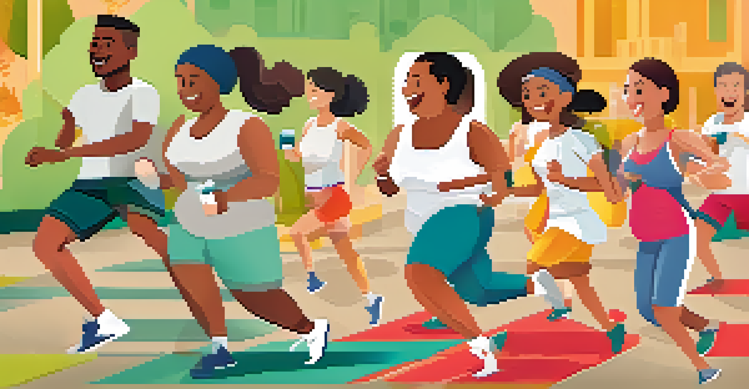 An infographic displaying the advantages of early cancer diagnosis with diverse individuals engaged in healthy activities.