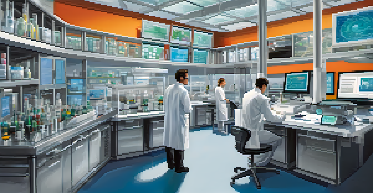 Scientists working in a laboratory on Zika virus research and vaccine development.