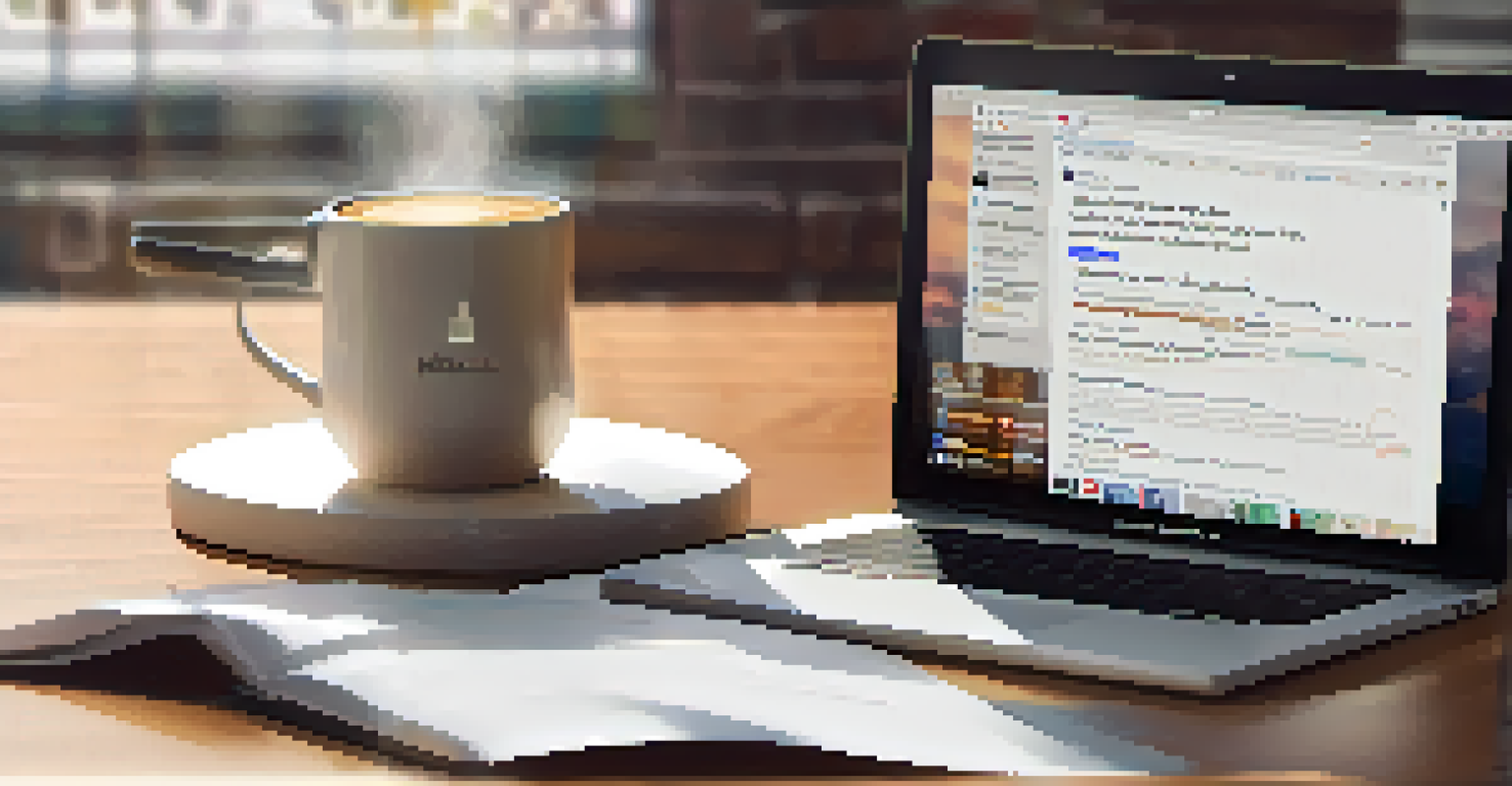 A laptop displaying a social media page dedicated to sharing stories about rare diseases.