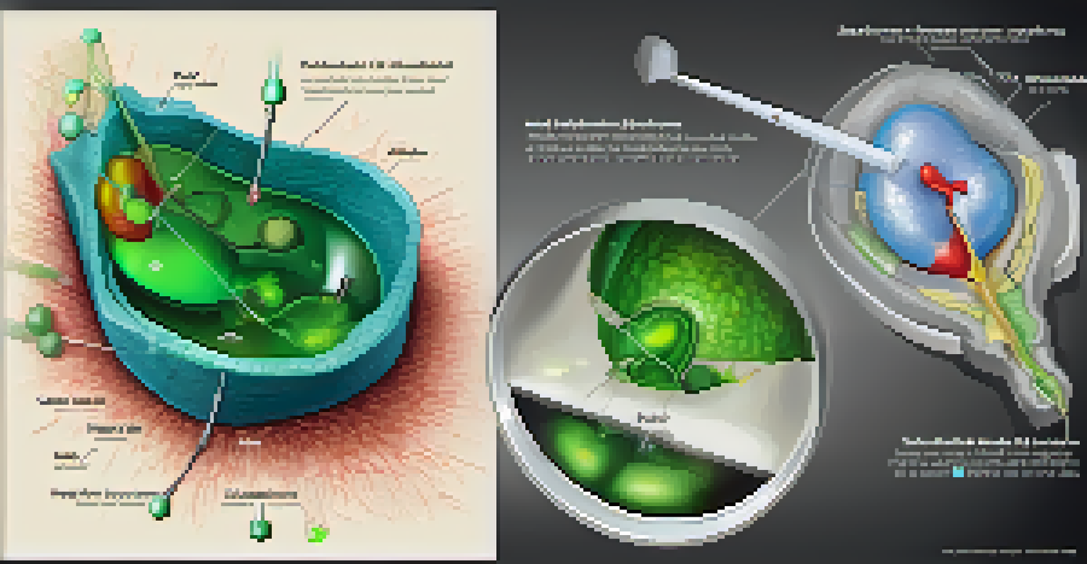 An educational diagram showing a gallbladder with gallstones next to a cholecystectomy surgery illustration.