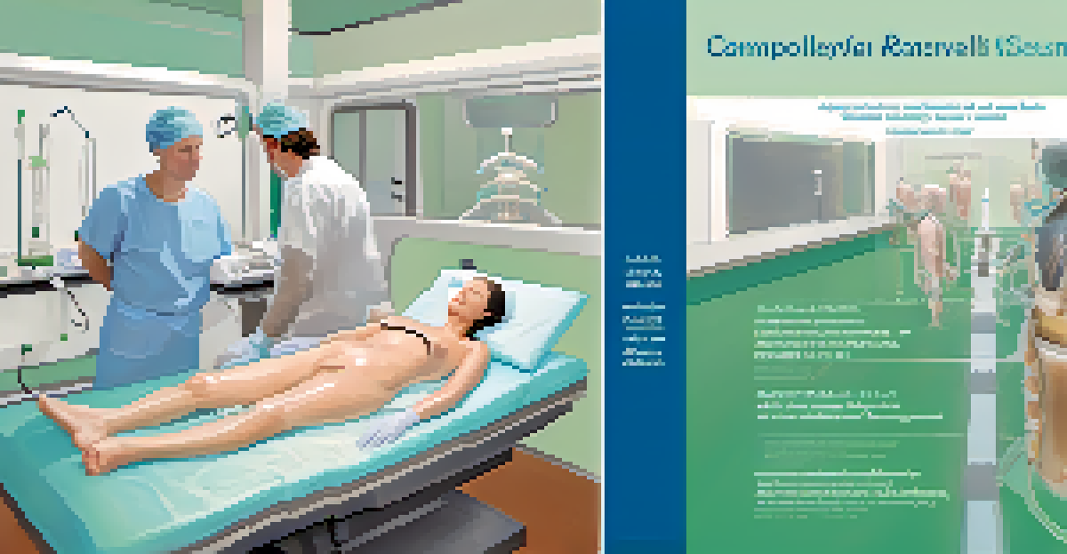 Illustration comparing traditional surgery with minimally invasive surgery, showing patient comfort and recovery.