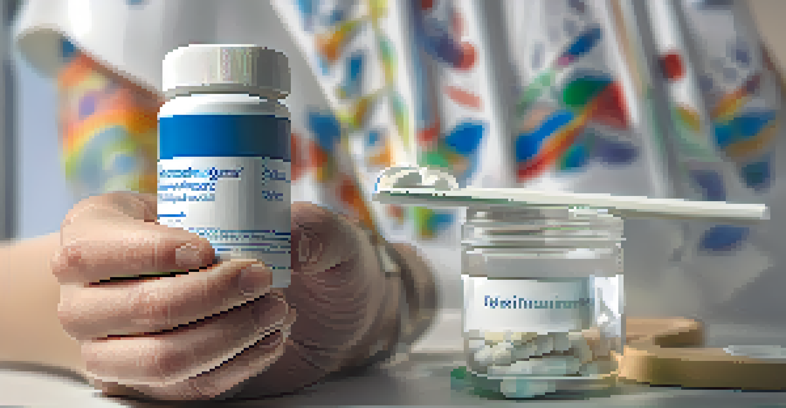 A close-up of a patient's hand holding a prescription bottle with a DNA strand graphic overlay, highlighting the role of genetic testing.