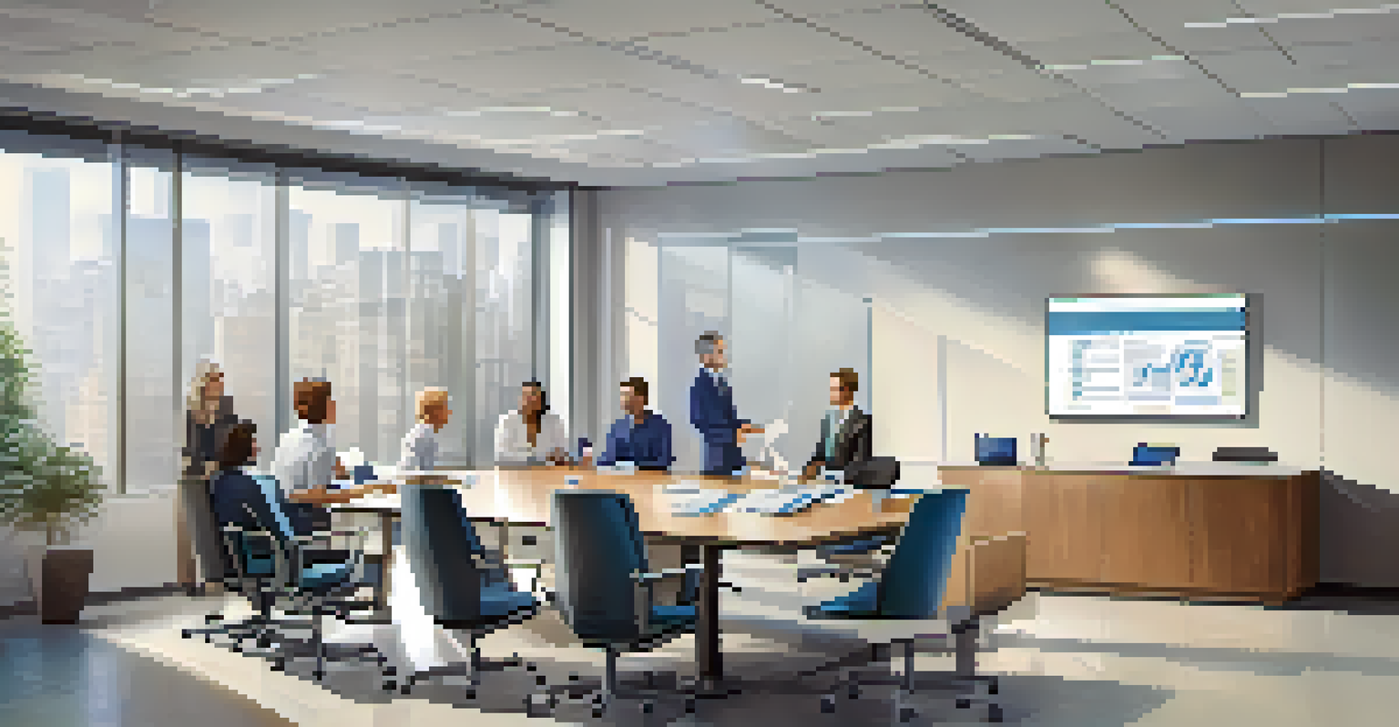 A group of healthcare stakeholders having a discussion about pharmaceutical pricing strategies in a modern meeting room.