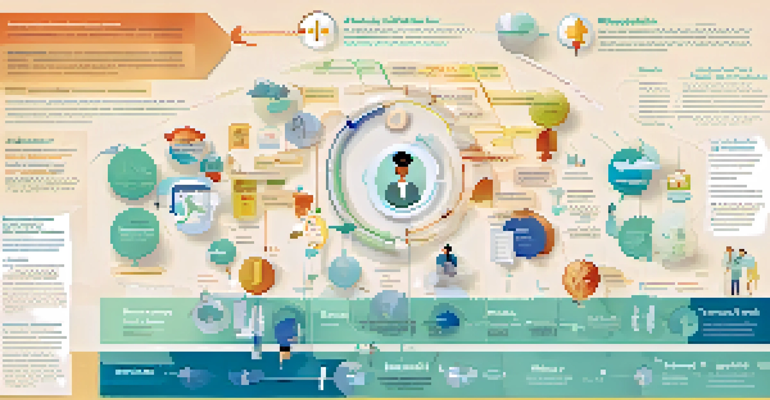 An infographic illustrating the concept of preventive medicine with icons and labels about health screenings and lifestyle changes.