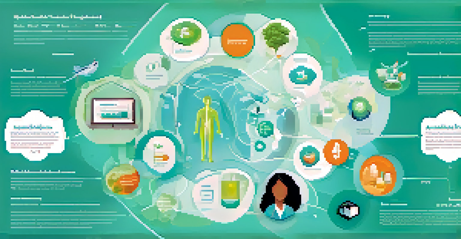 An infographic showing the integration of digital therapeutics and traditional healthcare methods.