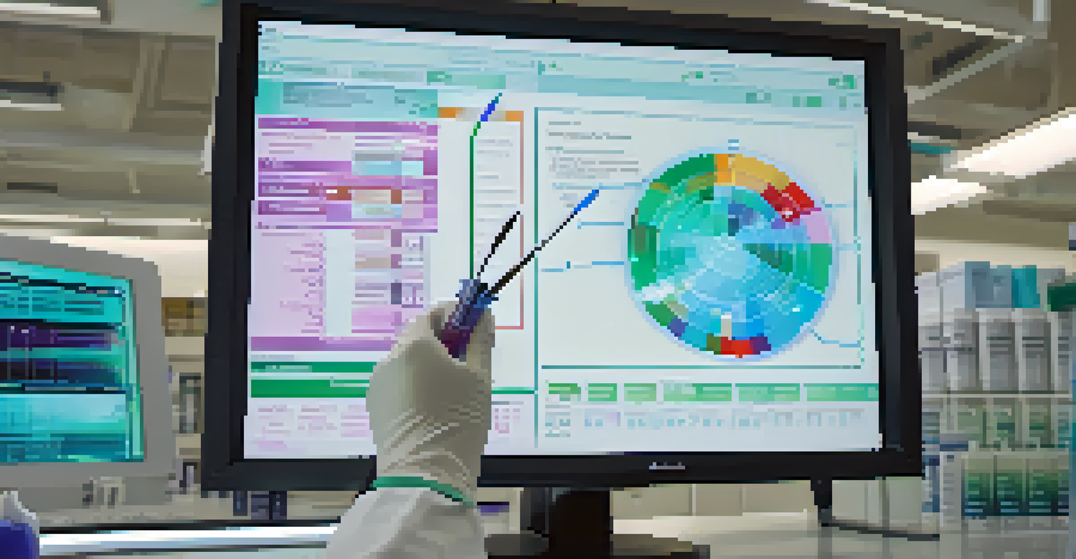 Detailed view of genetic testing results on a screen, with laboratory equipment and a pipette in the foreground.