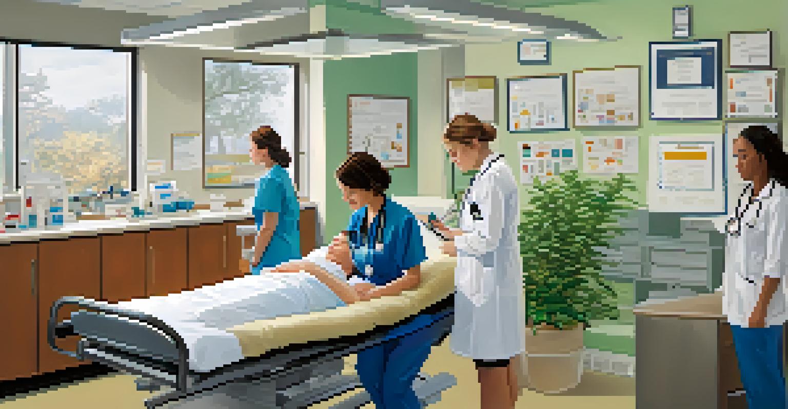 A nurse and psychologist collaborating in a clinic, focusing on patient care.