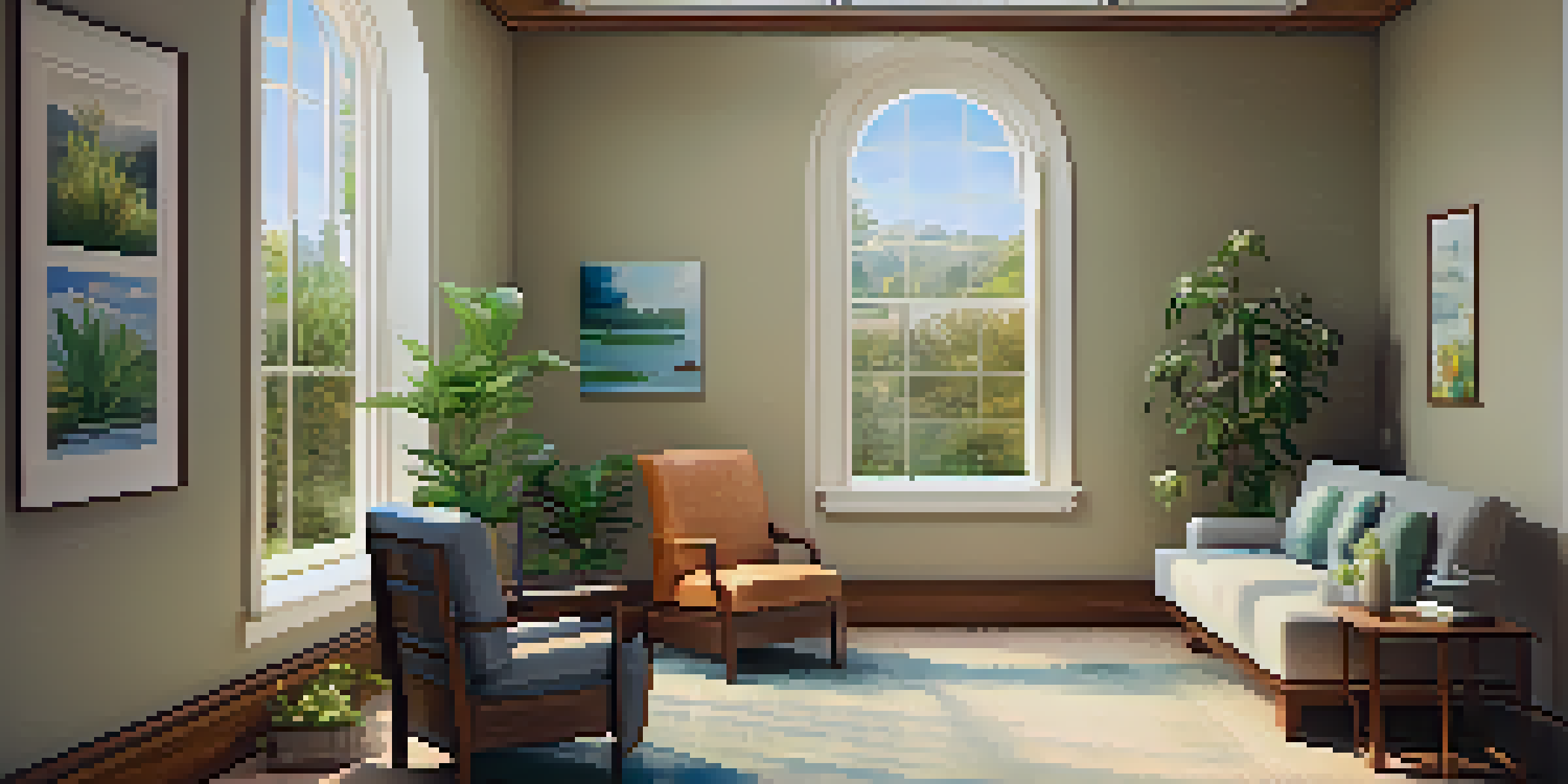 A healthcare provider and patient in a warm, inviting consultation room, discussing spiritual and health topics.