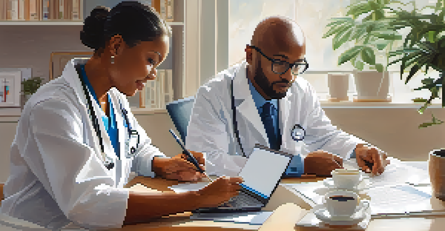 A close-up of a healthcare provider and patient discussing a treatment plan, showing a collaborative atmosphere.
