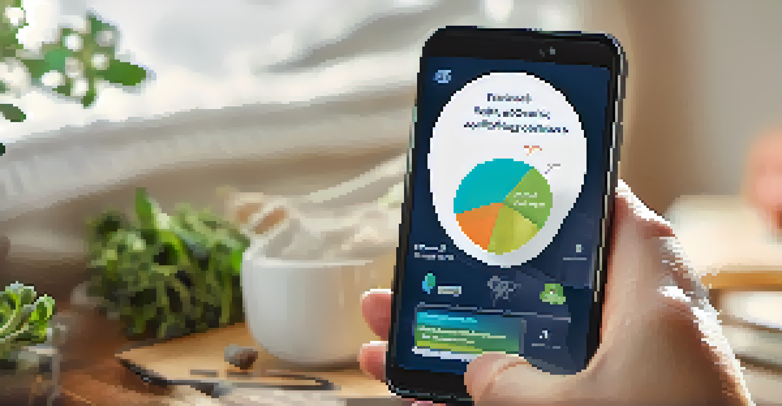 A smartphone displaying a health app with educational resources in a cozy home setting, emphasizing technology in patient education.