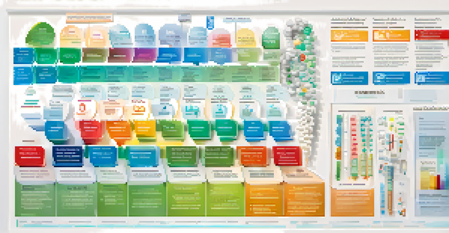 An infographic illustrating personalized medicine with genetic markers and health outcomes in a colorful layout.