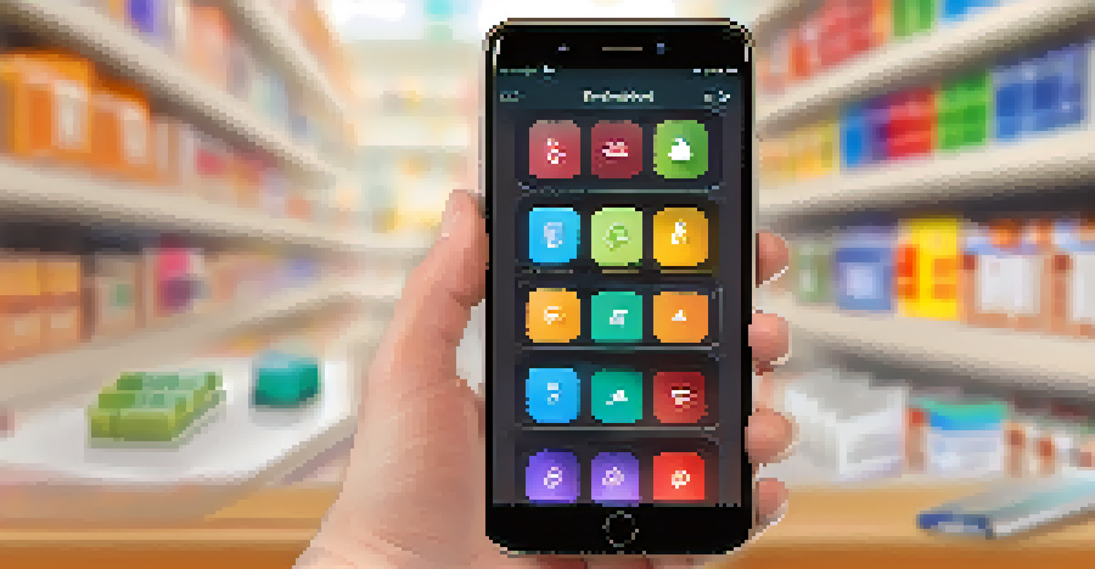 A smartphone displaying a health app interface with medication reminders and educational resources.