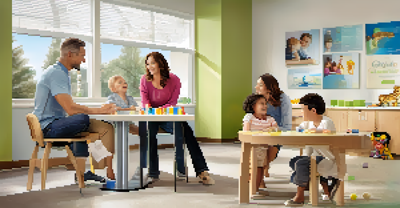 A family consulting with a chiropractor in a bright and welcoming clinic environment.