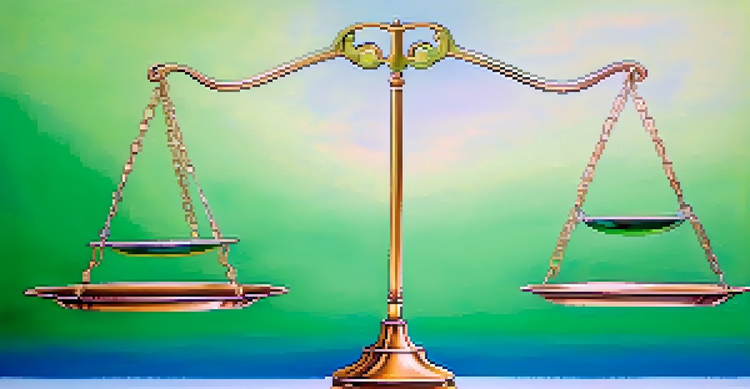 Balanced scales symbolizing mental health ethics with patient rights and ethical principles.